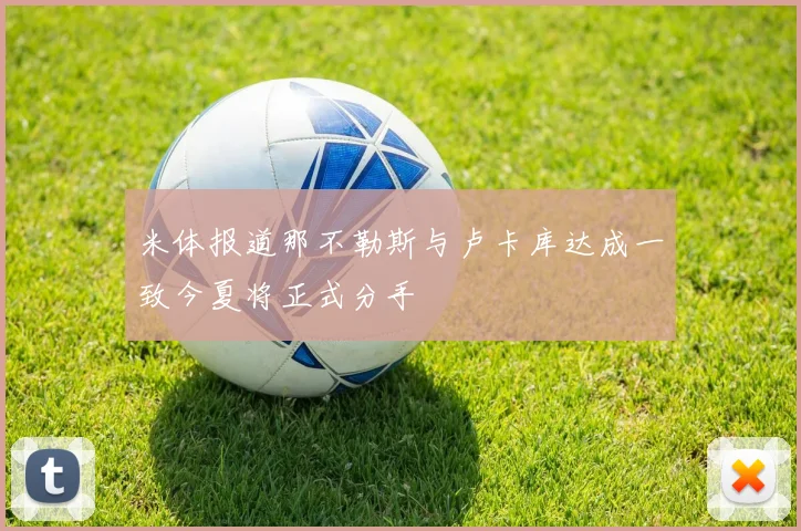 米体报道那不勒斯与卢卡库达成一致今夏将正式分手